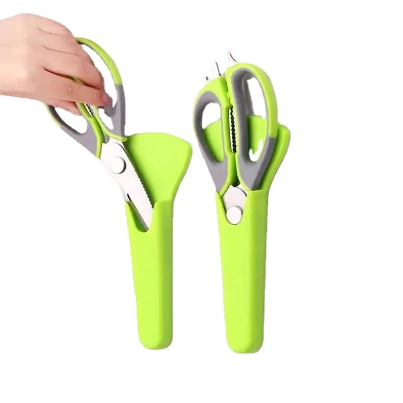 Popular Multi Functional Poultry Bone Cutter Shears  Detachable Seafood  Stainless Steel Kitchen Scissors With Magnetic