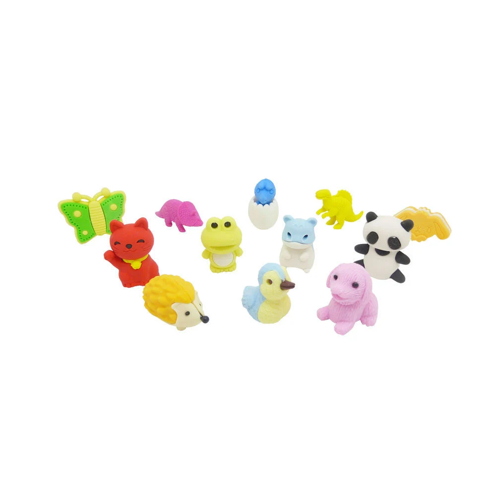 Wholesales 2018 Funny Novelty Small Capsule Egg Toy Rubber Insect Animal Zoo Eraser for Vending Machine