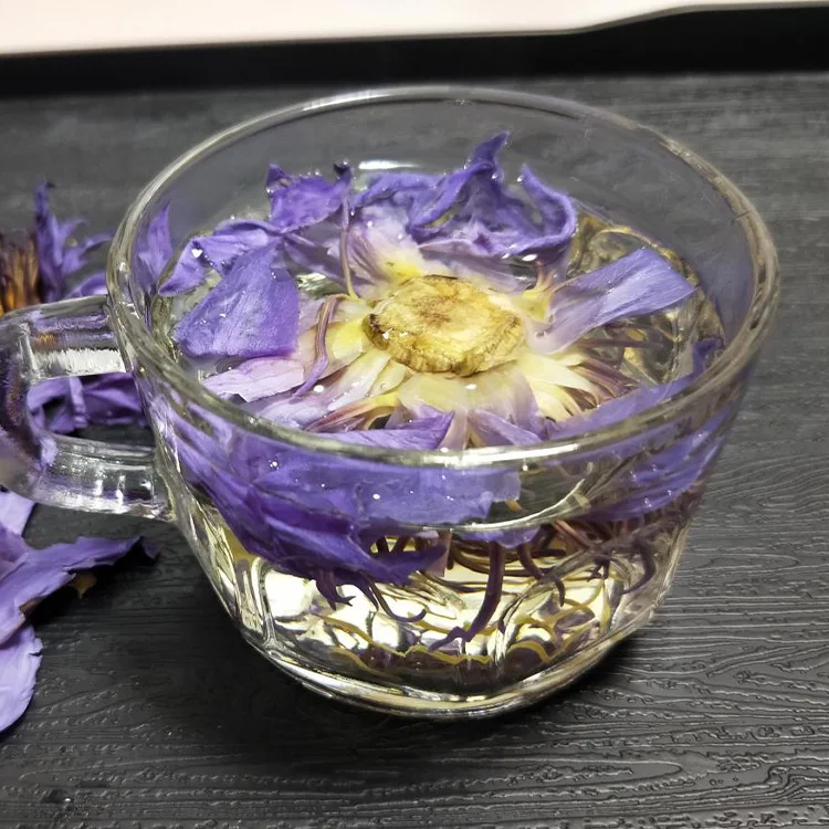 Chinese herbal medicine Lan lian hua Natural Herbal Egyptian relaxing dried  dried blue lotus flower tea blooming tea chinese