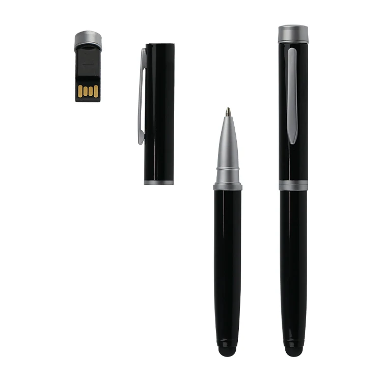 3 in 1 stylus metal pen with flash drive custom logo corporate business gift usb pen 4gb 8gb 16gb 32gb