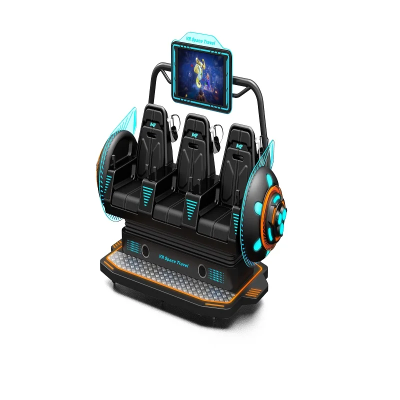 Haojile Latest 3 Seats 9D Vr Spcar Travel Cinema Indoor  And Video Game Machine Arcade Manufacture