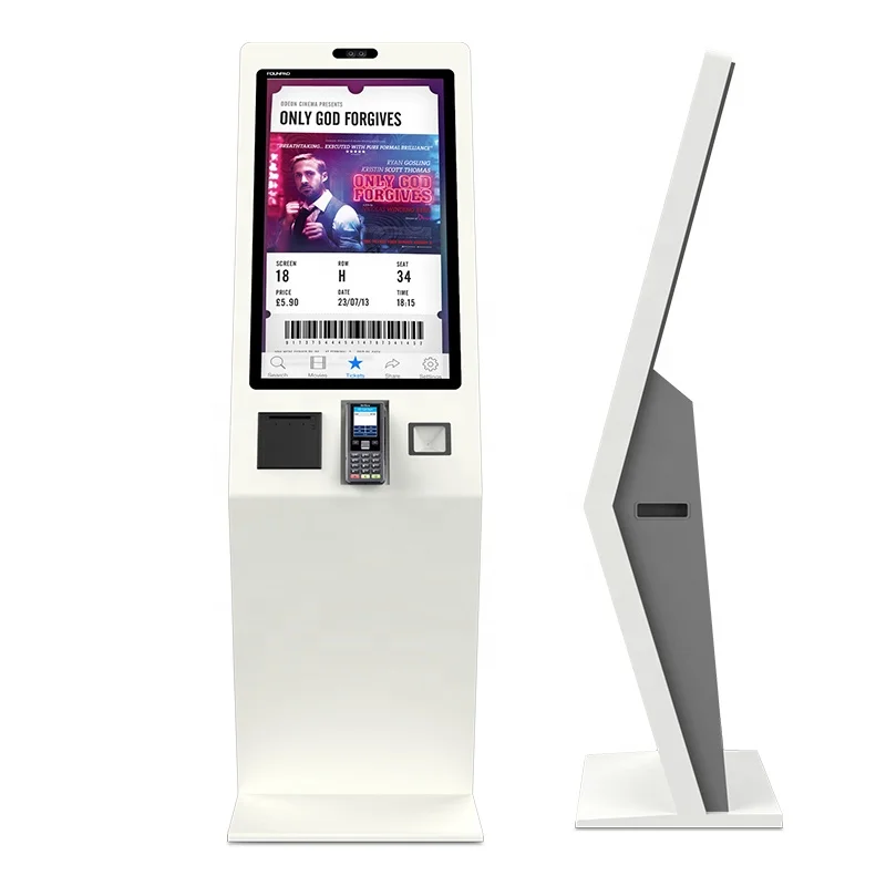 Store restaurant fast food ordering payment touch screen self service cash register kiosk