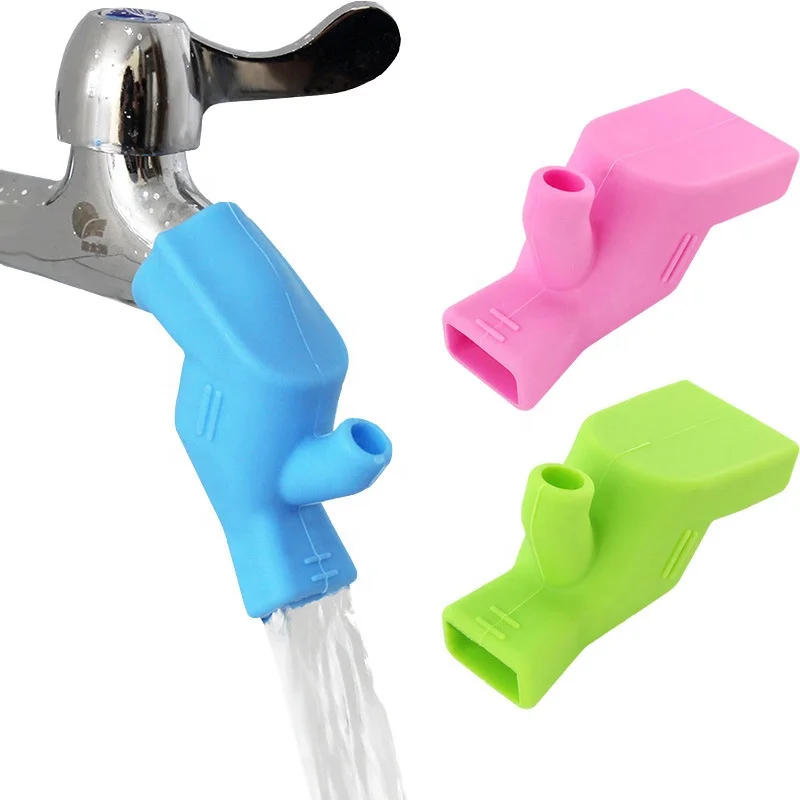 Faucet Extender Tooth Brushing Gargle Baby Hand Washing Aid Extender Bathroom Kitchen Faucet Silicone Extender Accessories