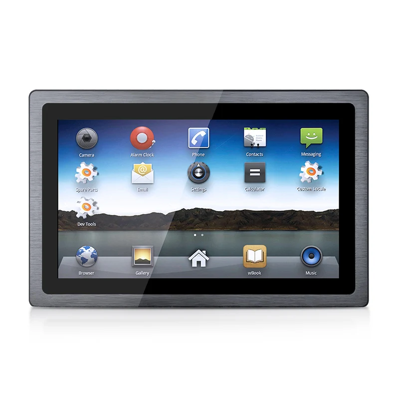 Wide Viewing Angle Industrial computer win 10.1 inch embedded Capacitive touchScreen panel pc with waterproof ring