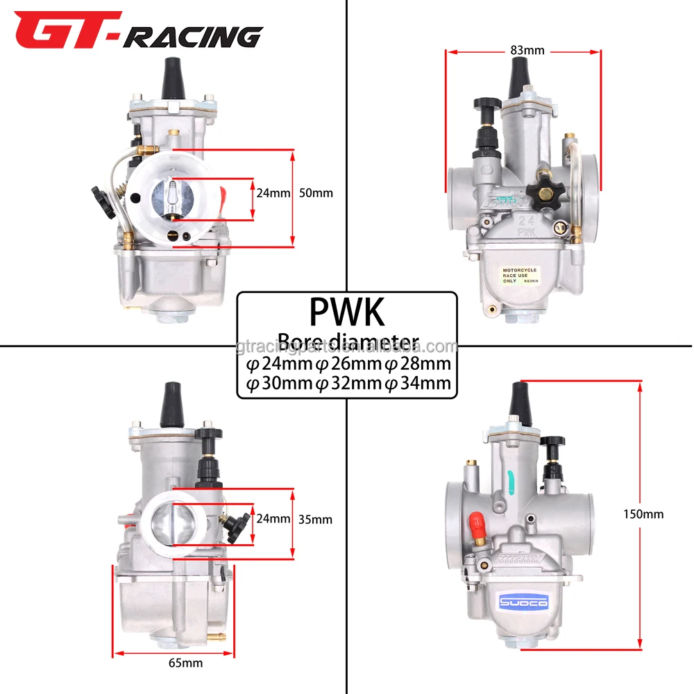 Carburetor PWK KR150 SQUARE Original 24mm 26mm 28mm 30mm 32mm 34mm Motorcycle Racing Engine Parts Keihin Universal carburetor