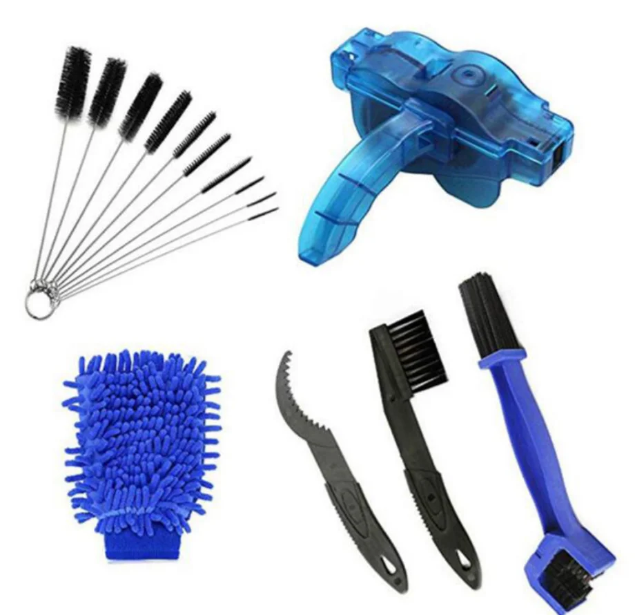 Bicycle Cleaner Bike Scrubber Wash Clean Tool Mountain Road Bike Chain Crank Tire Sprocket Cycling Cleaning Kit
