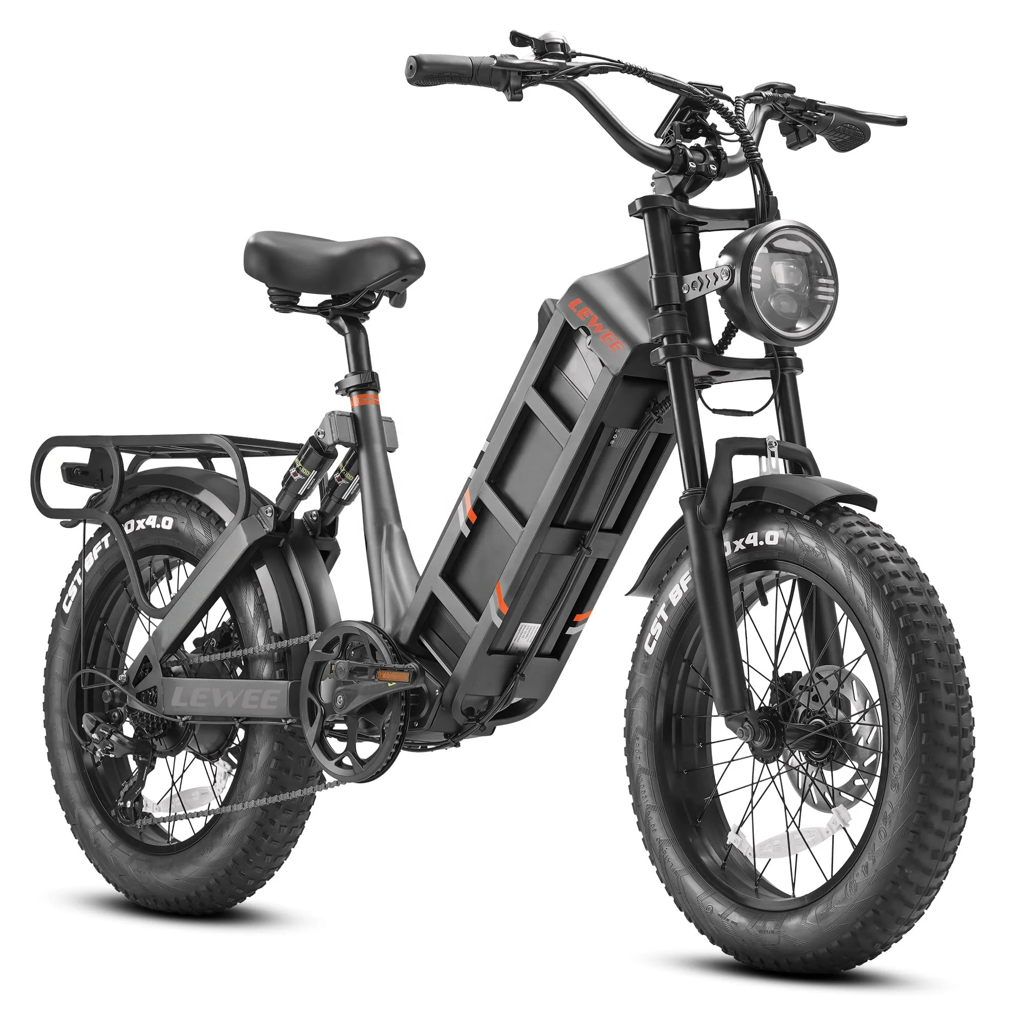 2023 Hot Sale 48v 60ah 1000W Electric Bike E Bike Long Range Electric Motorcycle Full Suspension  Bicycle With 20inch Fat Tire