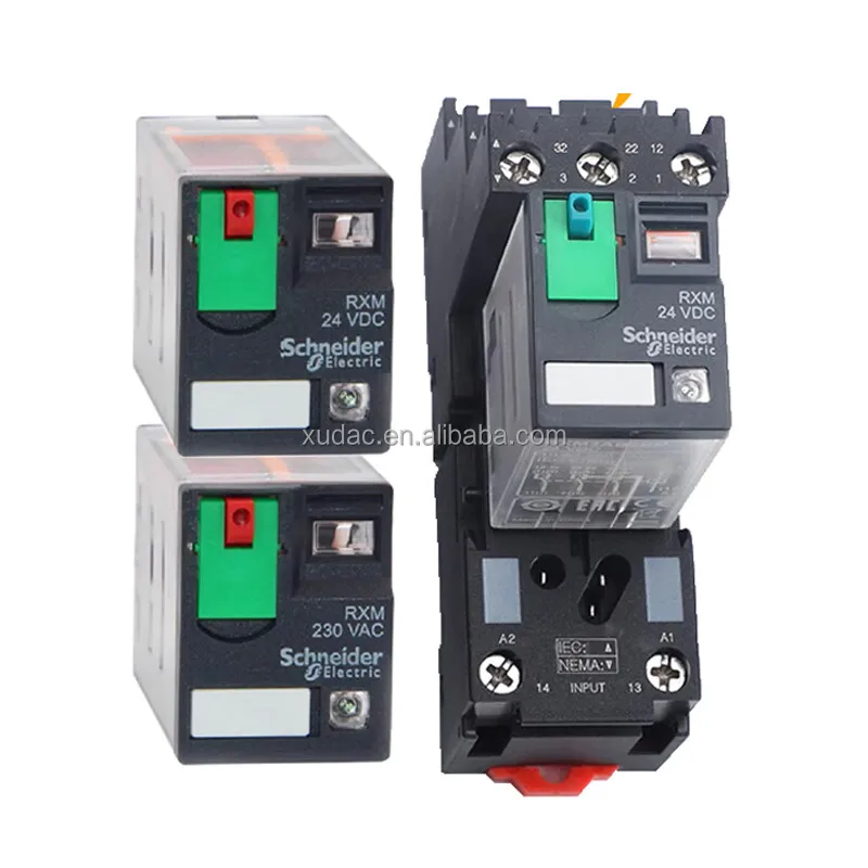 New & Original Intermediate Relay RXM2AB2P7 8 Pin 12A AC230V RXM miniature relay, 2 C/O 230 V AC 12 A, with LED