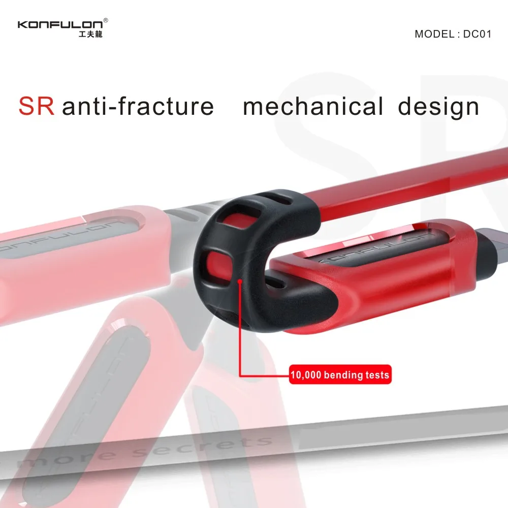 
Konfulon Wholesale Super Strong TPE Data Cables 1m 3ft Micro Usb Data Cable for Android Cellphone 