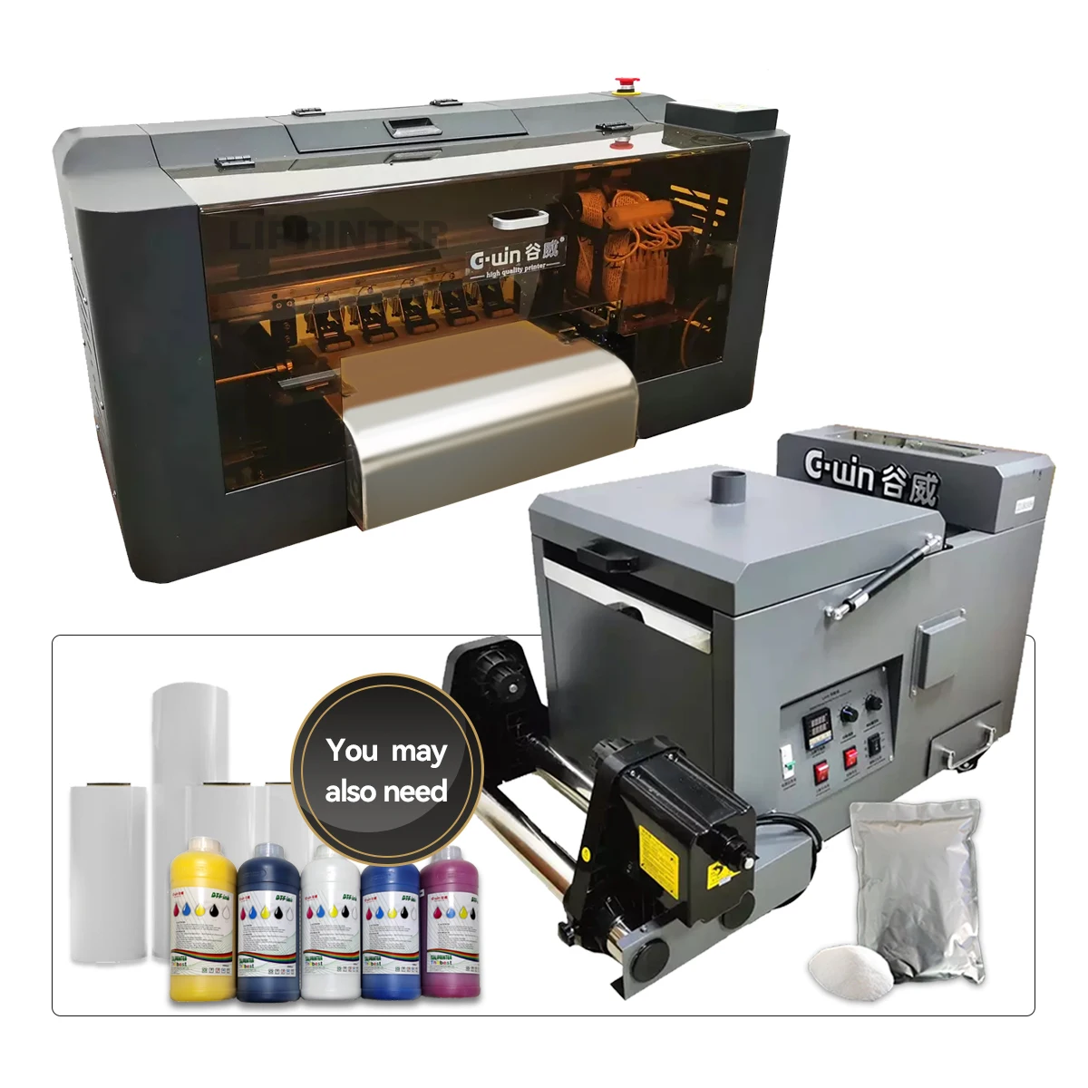 Wholesale A3 DTF printer for clothes T-shirt Inkjet printers can match with double XP600 printhead