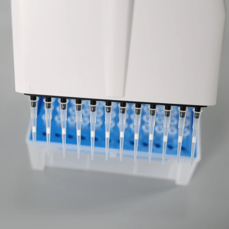 Adjustable Pipettor 12-Channel Multichannel Pipettes 5-50uL Variable Volume Micropipette for Lab School