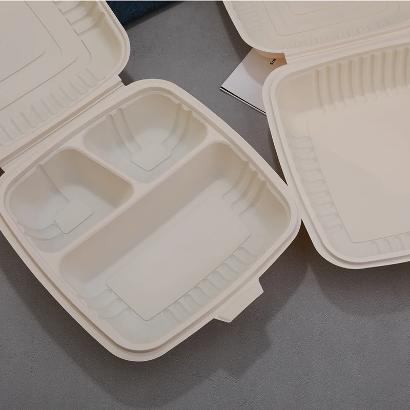 Hot Selling Food Container Disposable Recyclable Cornstarch Disposable Lunch Box