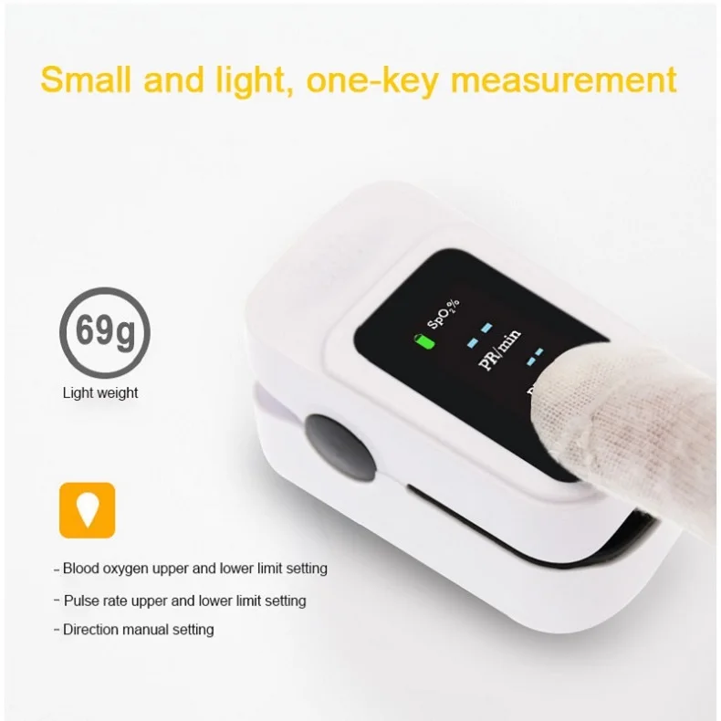 Medical Equipment Digital Fingertip Portable Pulse Oximeter Home Blood Oxygen Monitor Handheld pulseoximeter