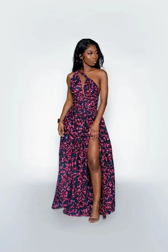 JL284 Wholesale Clothes Women Casual Dresses Ladies Elegant African Dresses Women Floor Length Casual Dresses