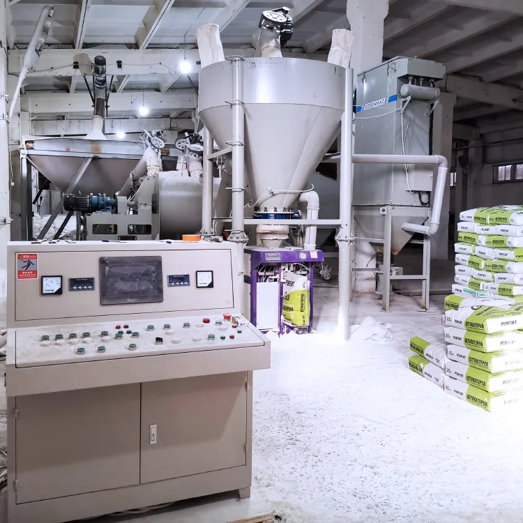 3-5t/h semi-automatic premix dry mortar mixing production line sale