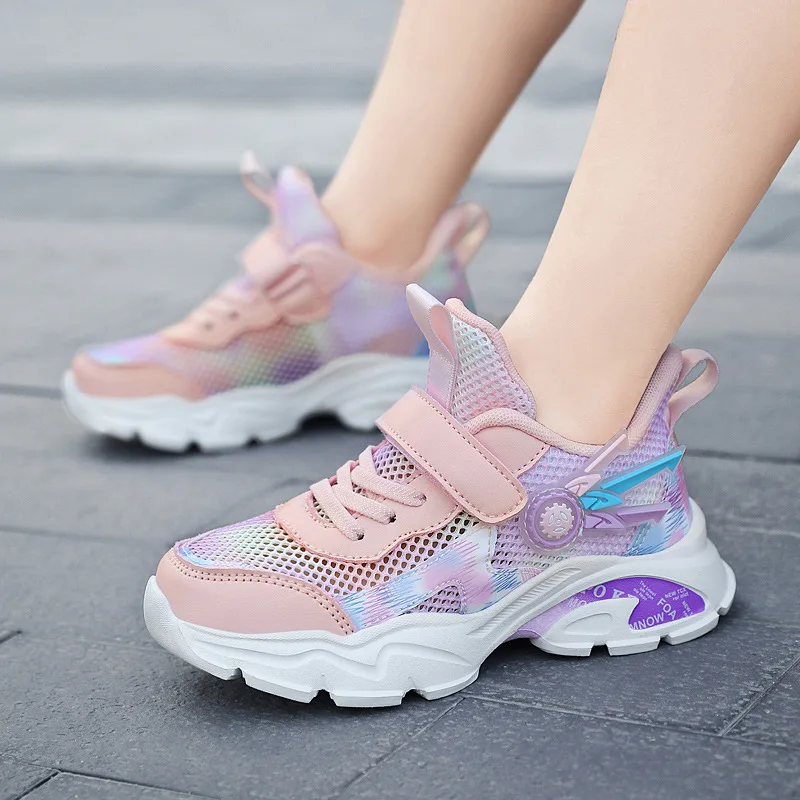 Pink sneakers for kids Casual sports shoes for girls without lace sneakers for kids.