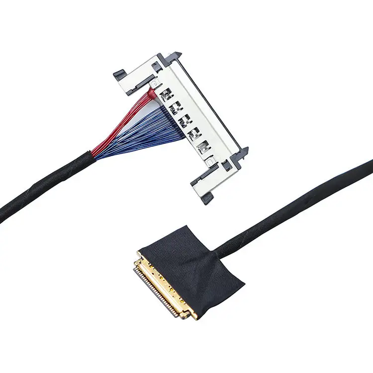 Wire Harness Micro Coaxial Cable Assembly Various Specification 20 30 40 50 Pin Display LVDS Cable