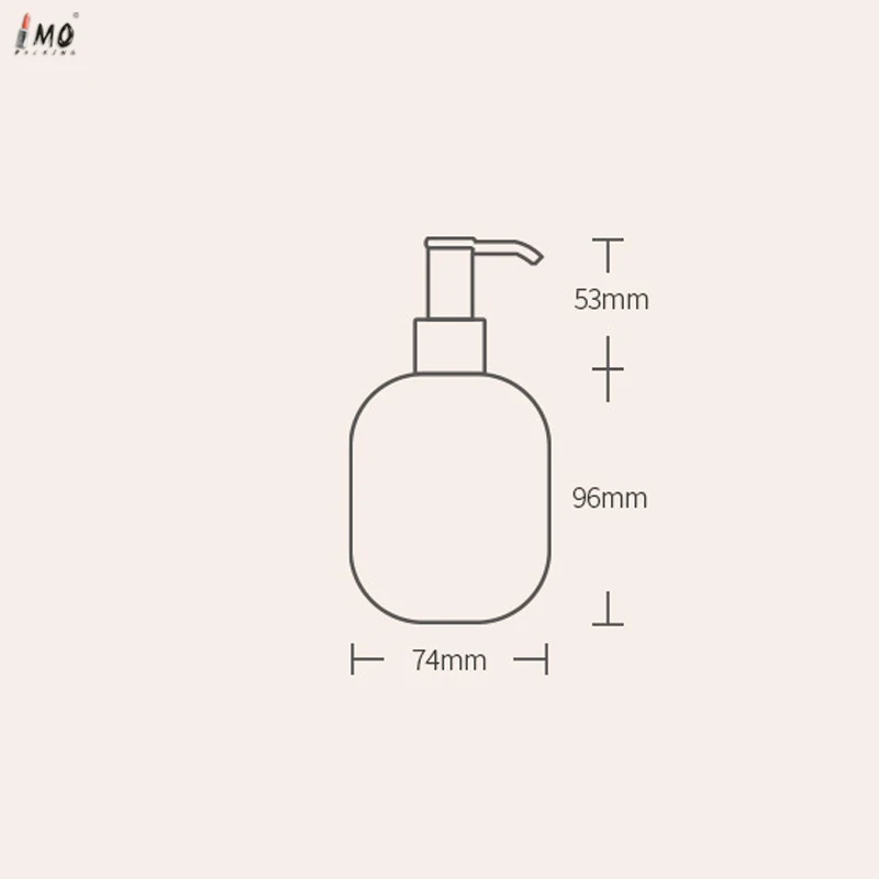 wholesale 300ml round shape plastic shampoo bottle body wash bottle