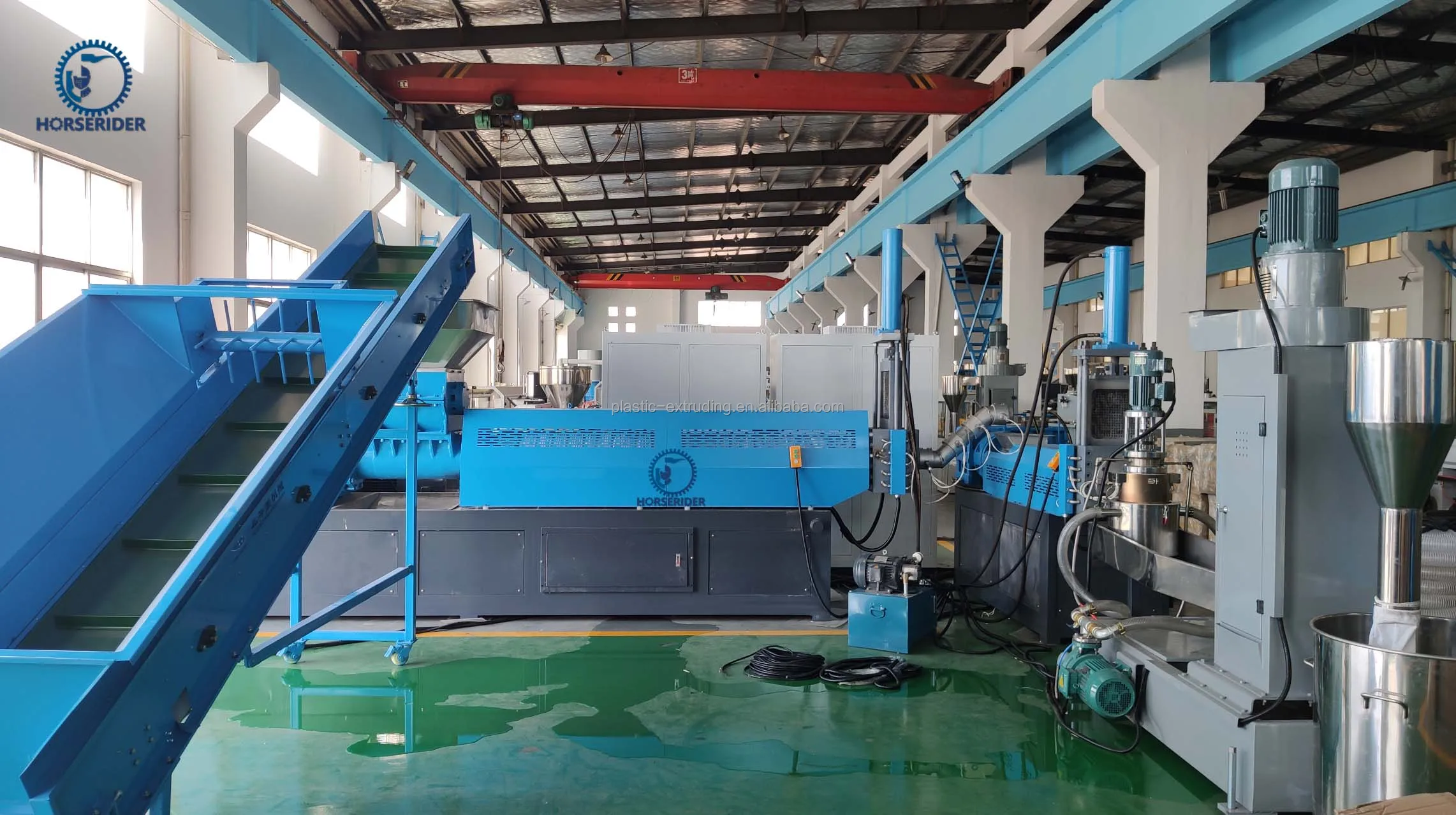 300-500kg plastic recycling pelletizing line rigid PP PE ABS PVC granulating line plastic granule material machine