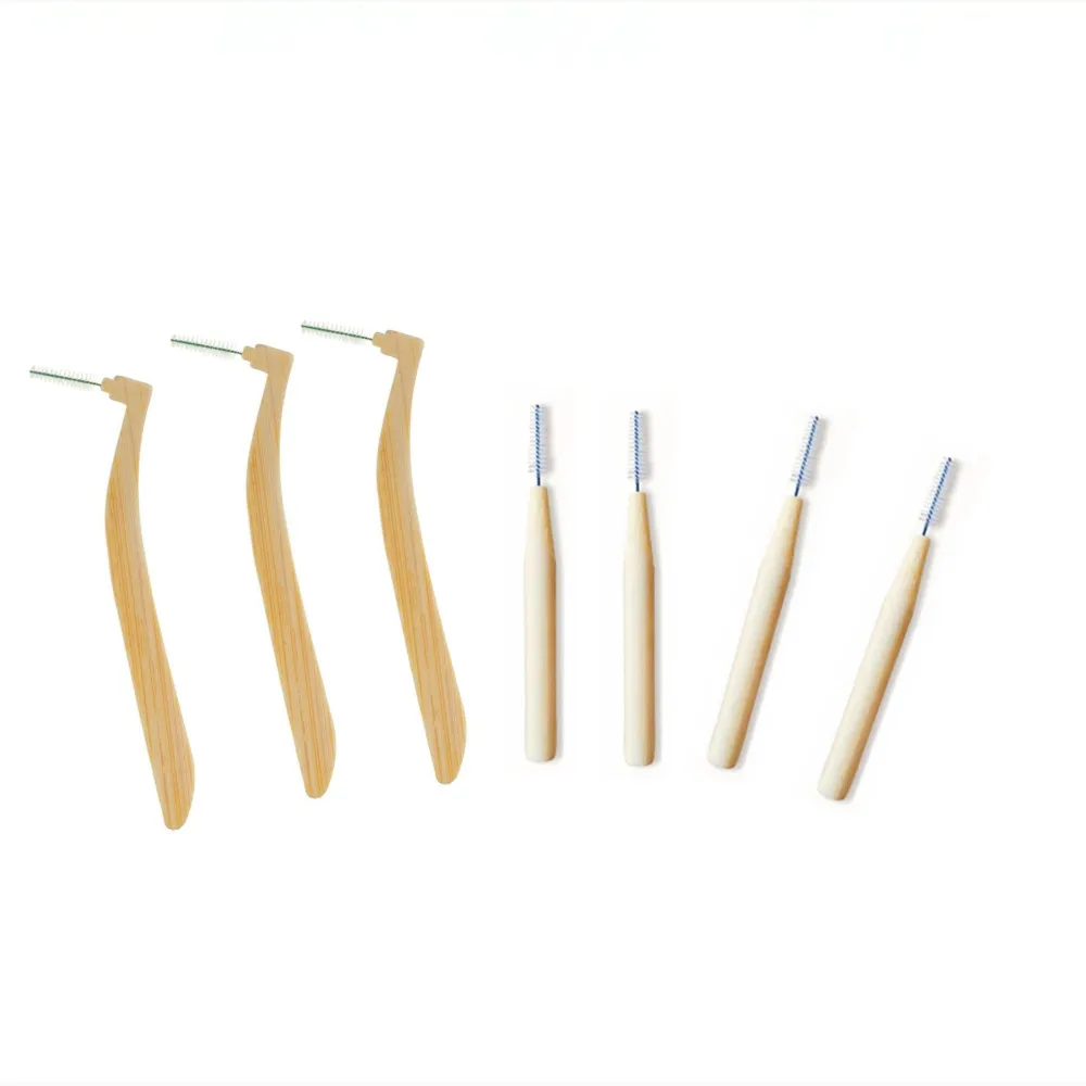 0.4-2.0 Oral Customized OEM Wholesale Private Label Ortho Teeth Flosser  Orthodontic Toothbrushes L Shape Interdental Brushes