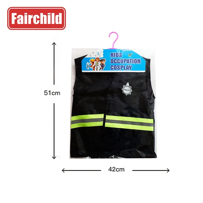 Cosplay Costume Fire Police Pretend Role Play Gift Set Career Costumes and Character Costumes Flame Retardant Material