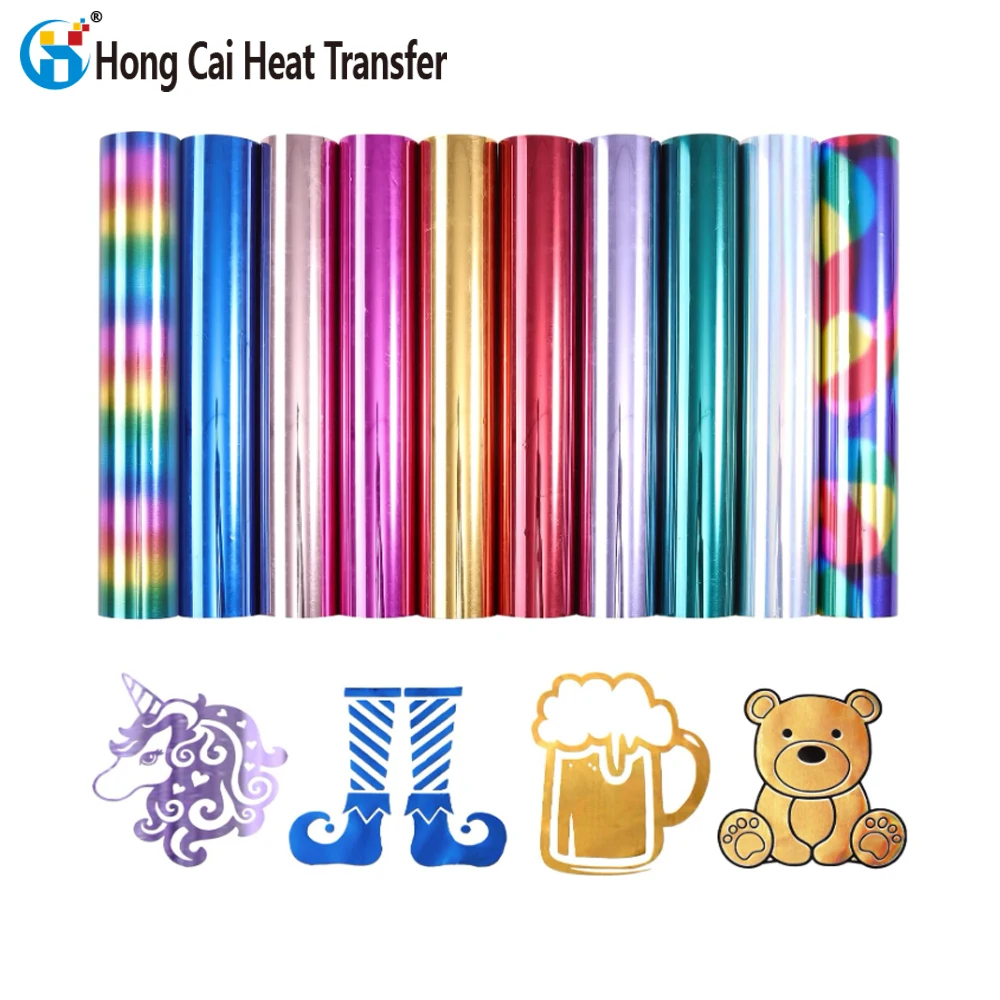 Holographic soft metal laser high temperature heat transfer vinyl roll ironing vinyl heat transfer film print transfer