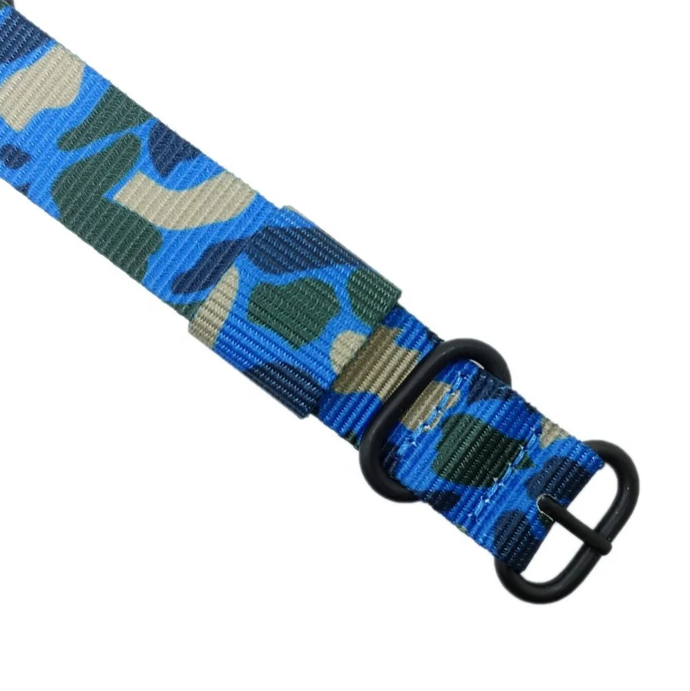 Wholesale Marine Sport Camo 18mm 20mm Nylon Wrist Watch Belt Strap 22mm Zulu Watch Strap