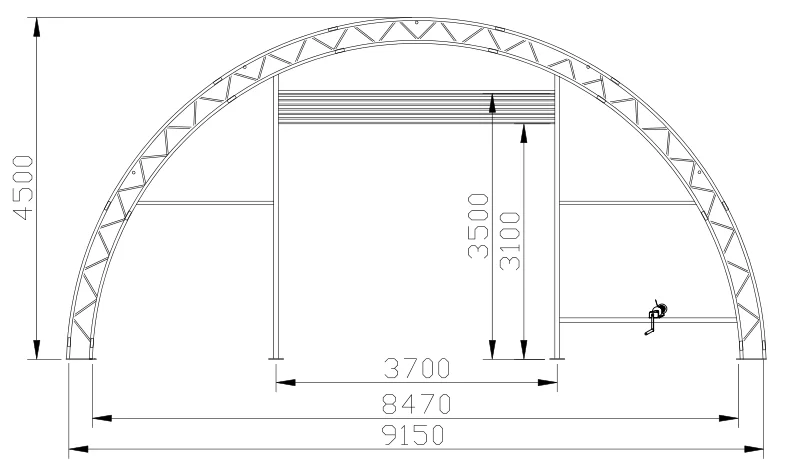 Mobile Big Double Arched Storage Building Tent Prefabricated 30/40 Used Outdoor Shelter With Frame Hangar