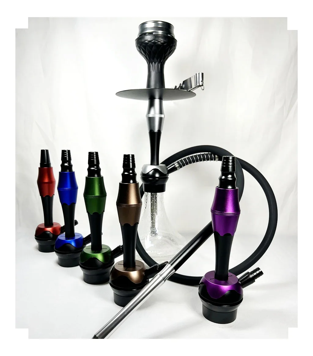 Hot sale Customized  Wholesale High Quality travel Shisha nargila Single two Hose Shisha Hookah