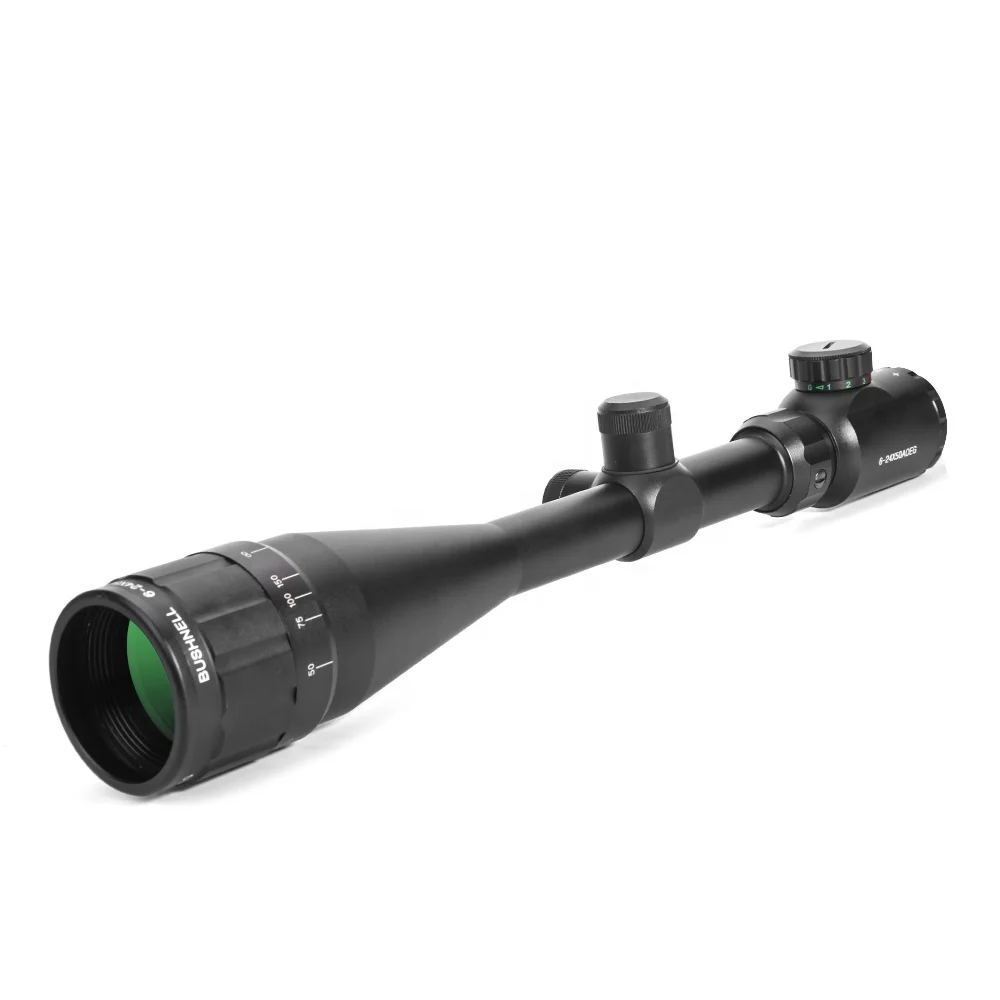 Rifle Scope 6-24x50 AOE Red and Green Light Emitting Scope with Free Stand Scope