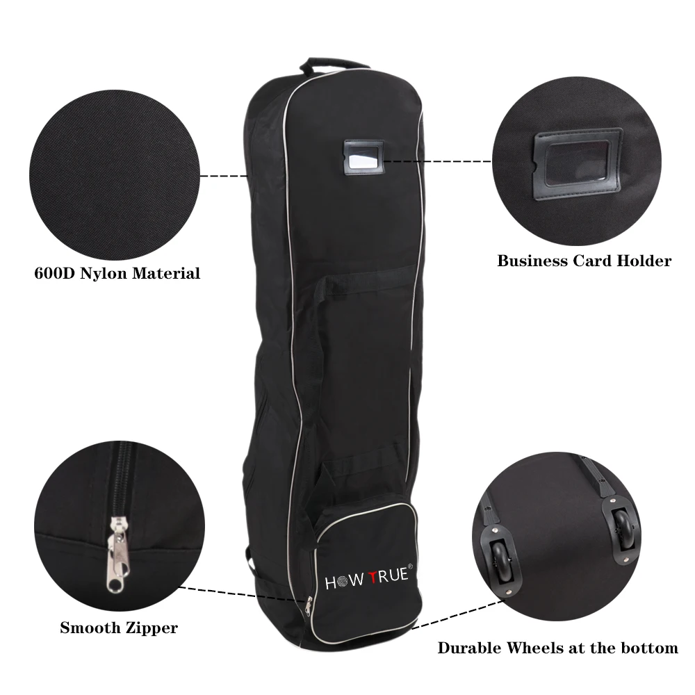 Golf bag Oxford plastic base black super light fiber frame material Tug bag custom trademark