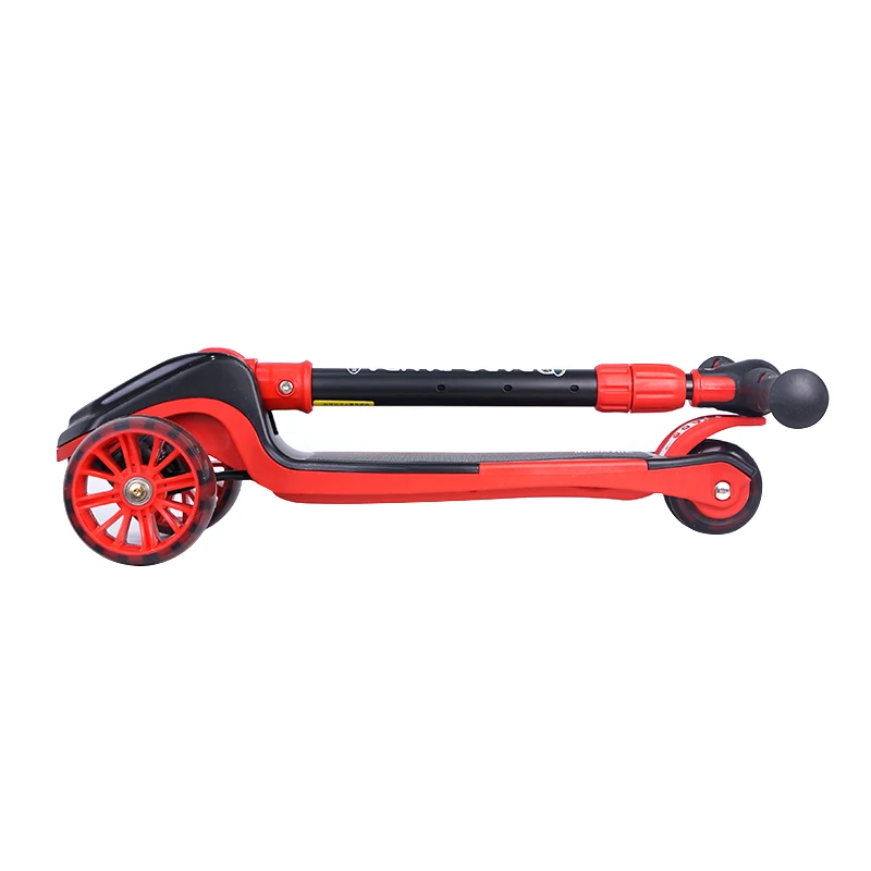 Factory high strength big flashing wheels double rear wheels kids kick scooter for out sports