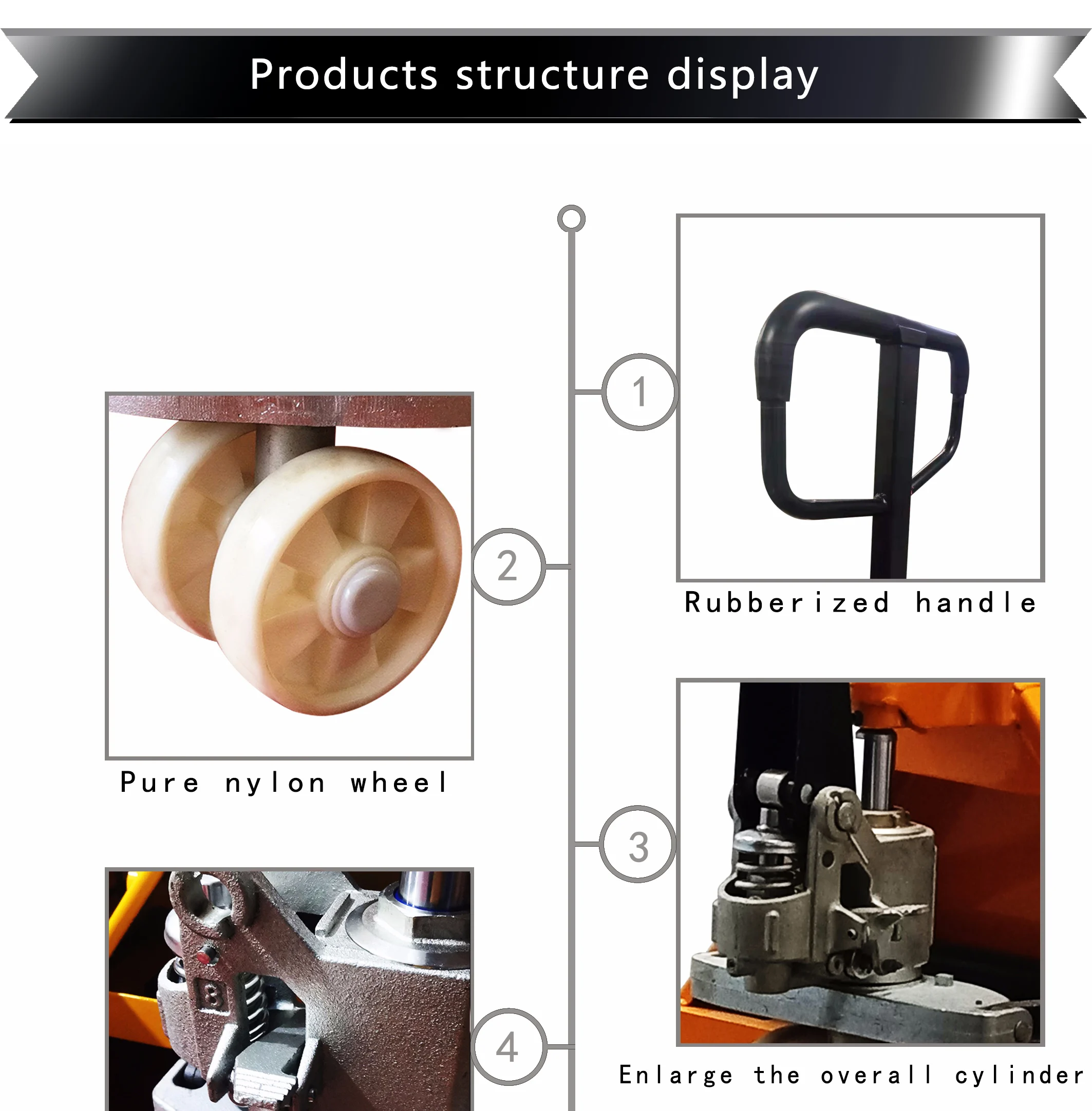 wholesale pallet truck manual forklift hydraulic hand trolley with AC cylinder