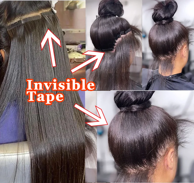 Vietnamese raw hair Tape in Hair Extensions kinky straight tape in human hair extensions