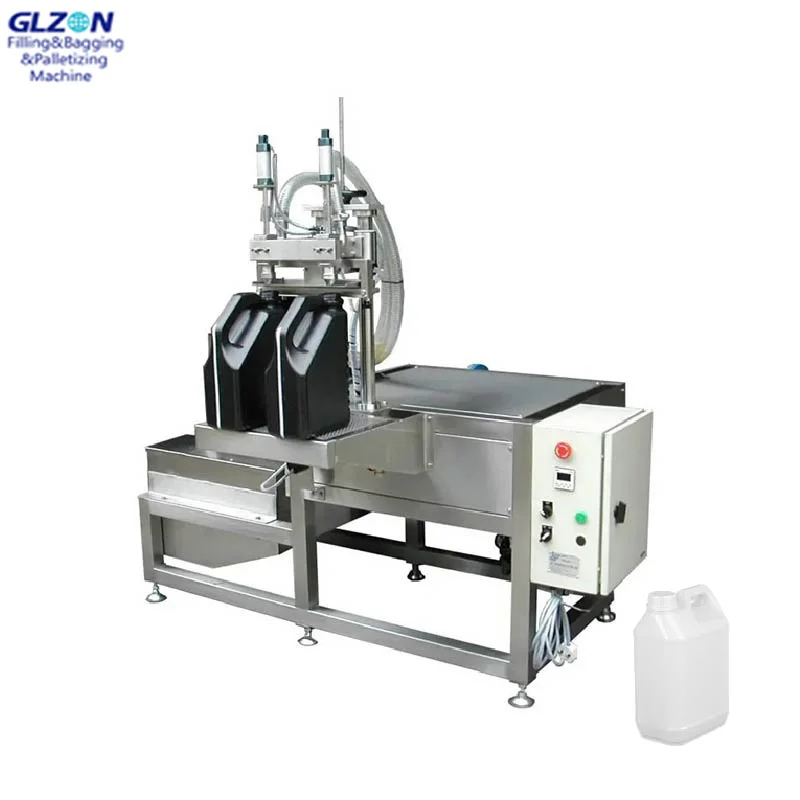 Semi-automatic Double-head Jerry Can Liquid Chemical Fertilizer Corrosive Products Filling Machine