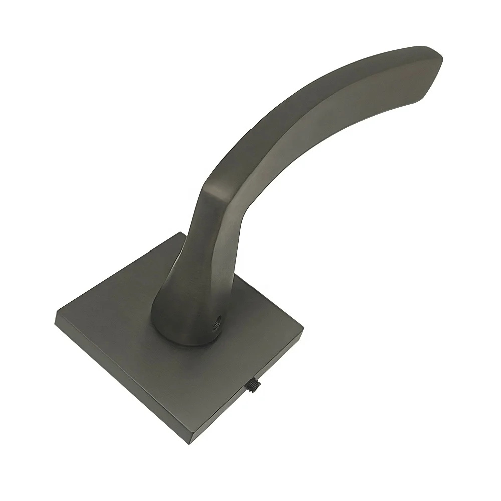 Bedroom zinc alloy handles,Factory direct sale customized door handles,Matt Black Nickel door lock handles