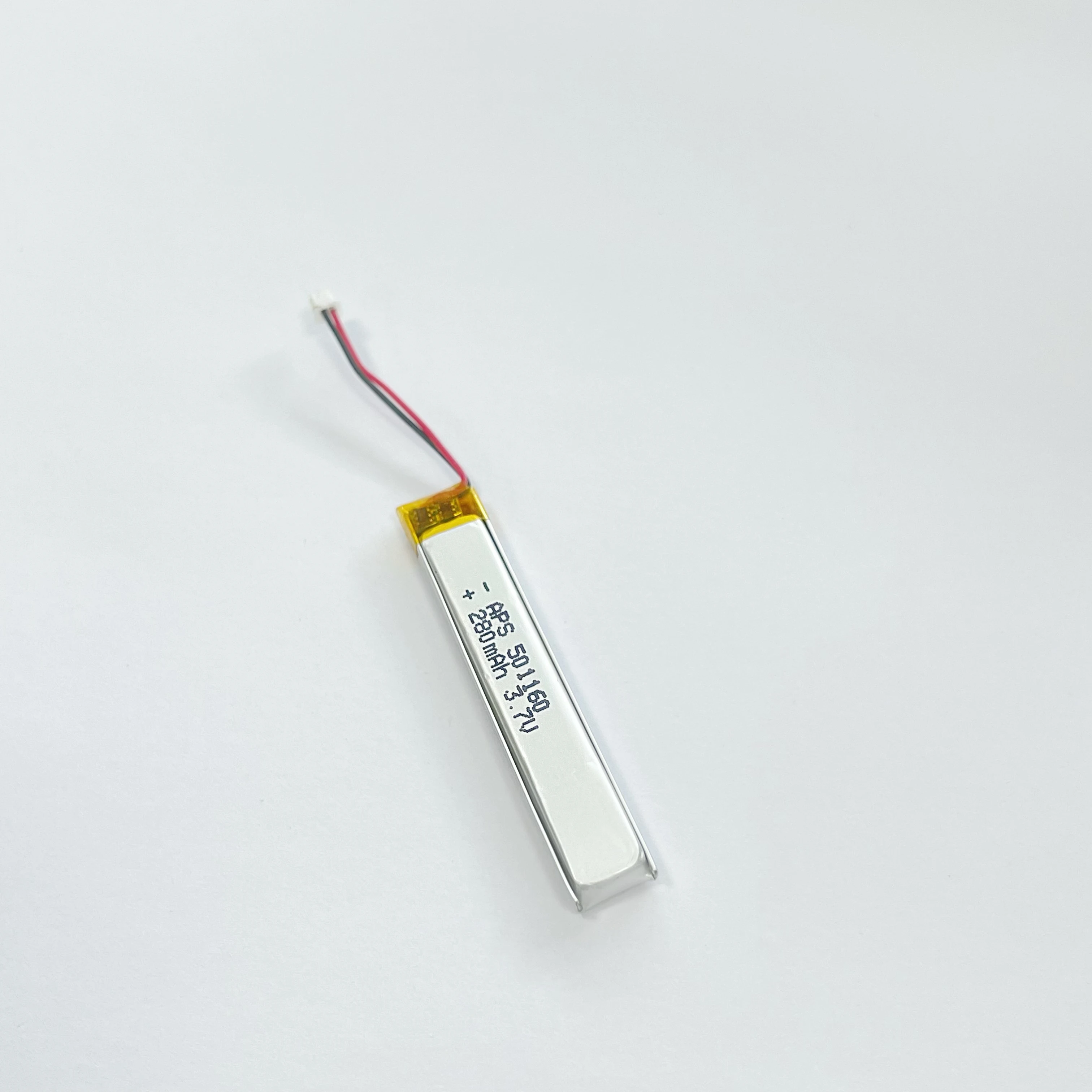 customize lithium ion polymer battery 501160 3.7V 280mAh li-po cell lithium ion battery 501160 1.03Wh for GPS