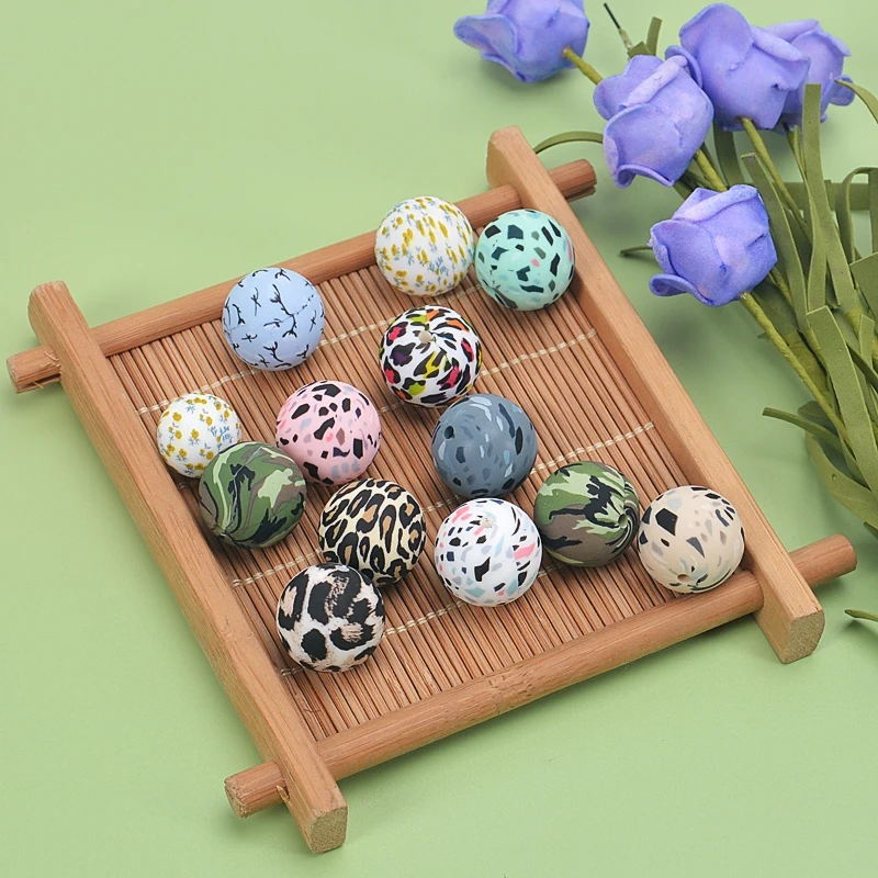 Food Grade Baby Silicone Beads Bpa Free Baby Teether Letter Bead Silicone Teething Beads Bulk for Jewelry