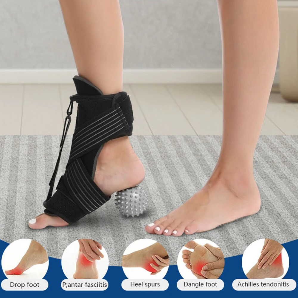 Adjustable Plantar Fasciitis Night Splint Ankle Foot Drop Orthotic Brace Upgraded Foot Brace