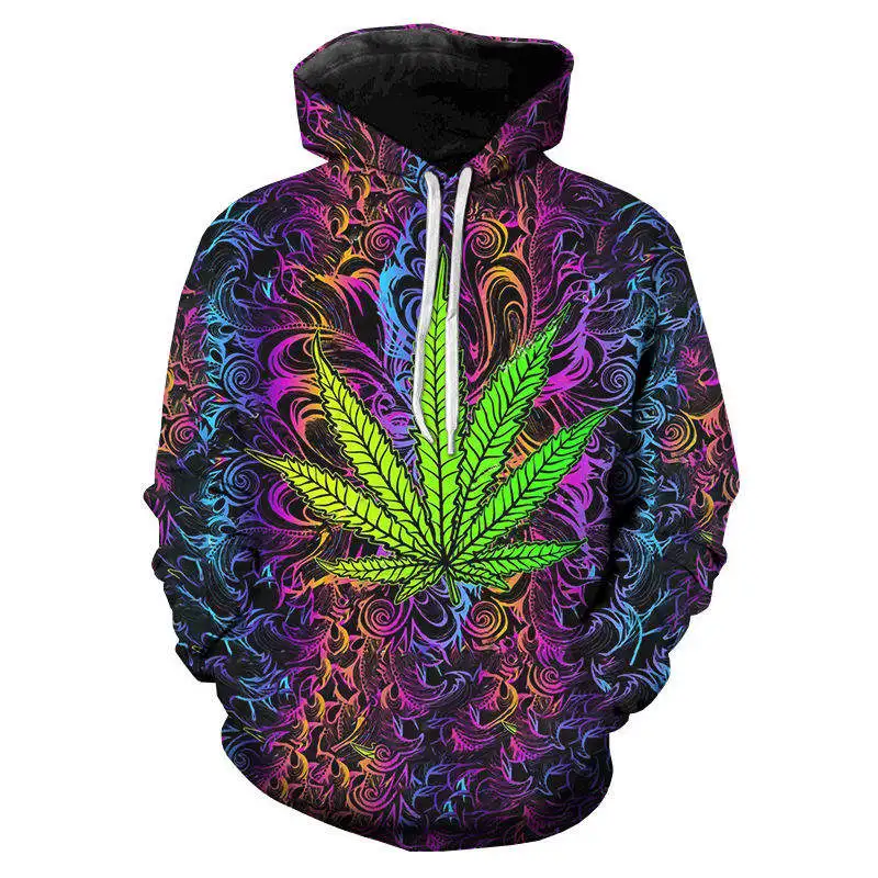 Free Shipping 2023 Marley 3D Weed Printed Hoodies Men All Over Print OEM ODM Custom Hoody Digital Printing Clothes