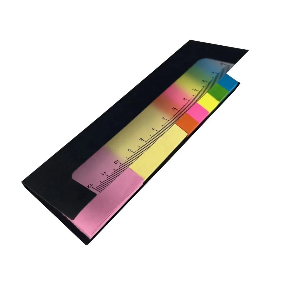 Cardboard Ruler Note Pad Contains Self-adhesive Note and Sticky Promotional Gifts MH017 Richard Ruler Sticky Note Pad in Stock