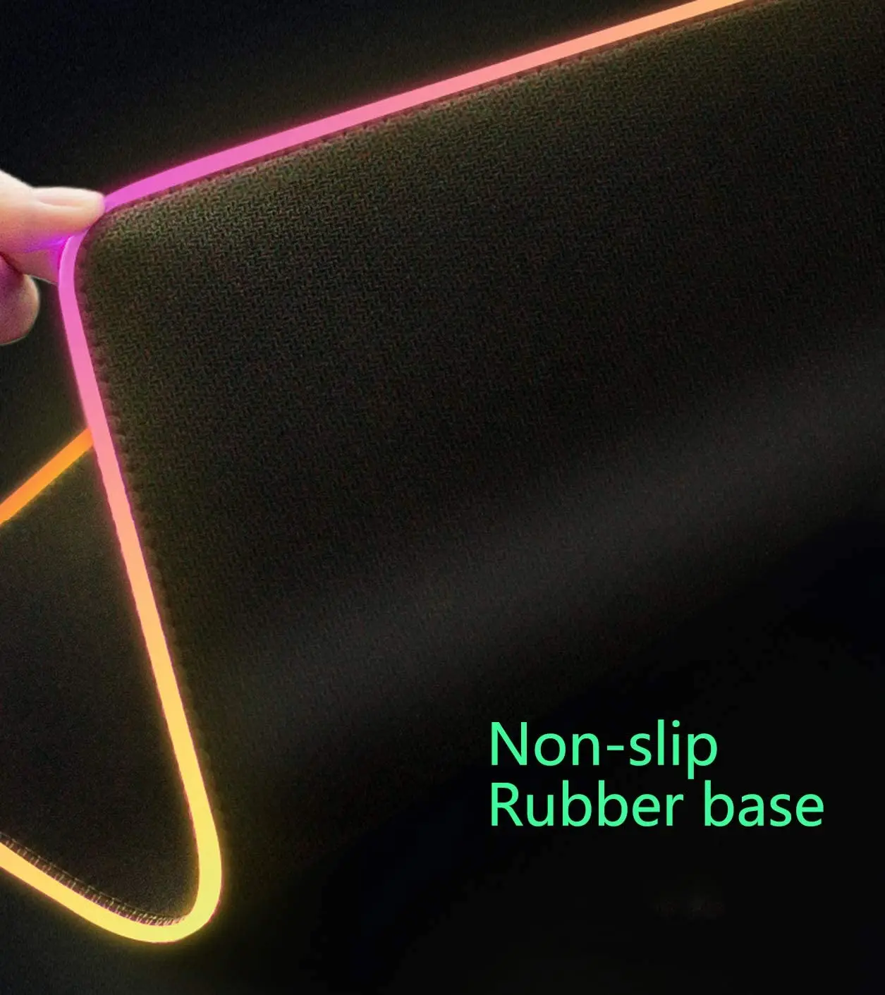 Customized luminous RGB Rubber base game mat gaming mouse pad