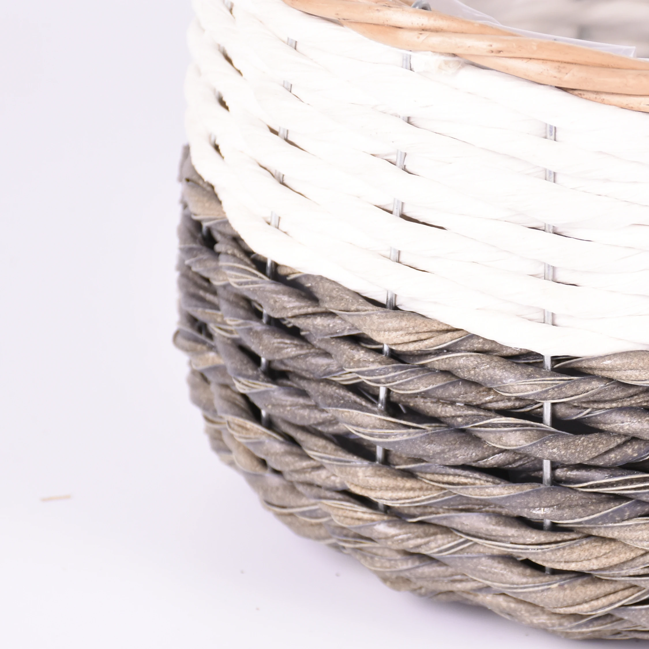 GY BSCI Leaves Rope Woven Basket Without Handles for Shelves ,Toys ,Book, Cloth Storage Basket