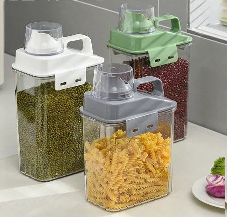 Multipurpose Organization Lasting Preservation Oatmeal Grain Dry Food Storage Container Cereal Jar With Desiccant Box