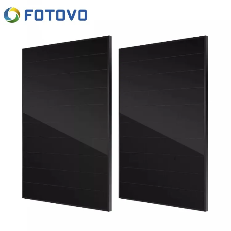 FOTOVO All black solar panels 440w 445w 450w 455w 460w Wall Mount Small Roof Solar Panel  Europe Warehouse Q Cells