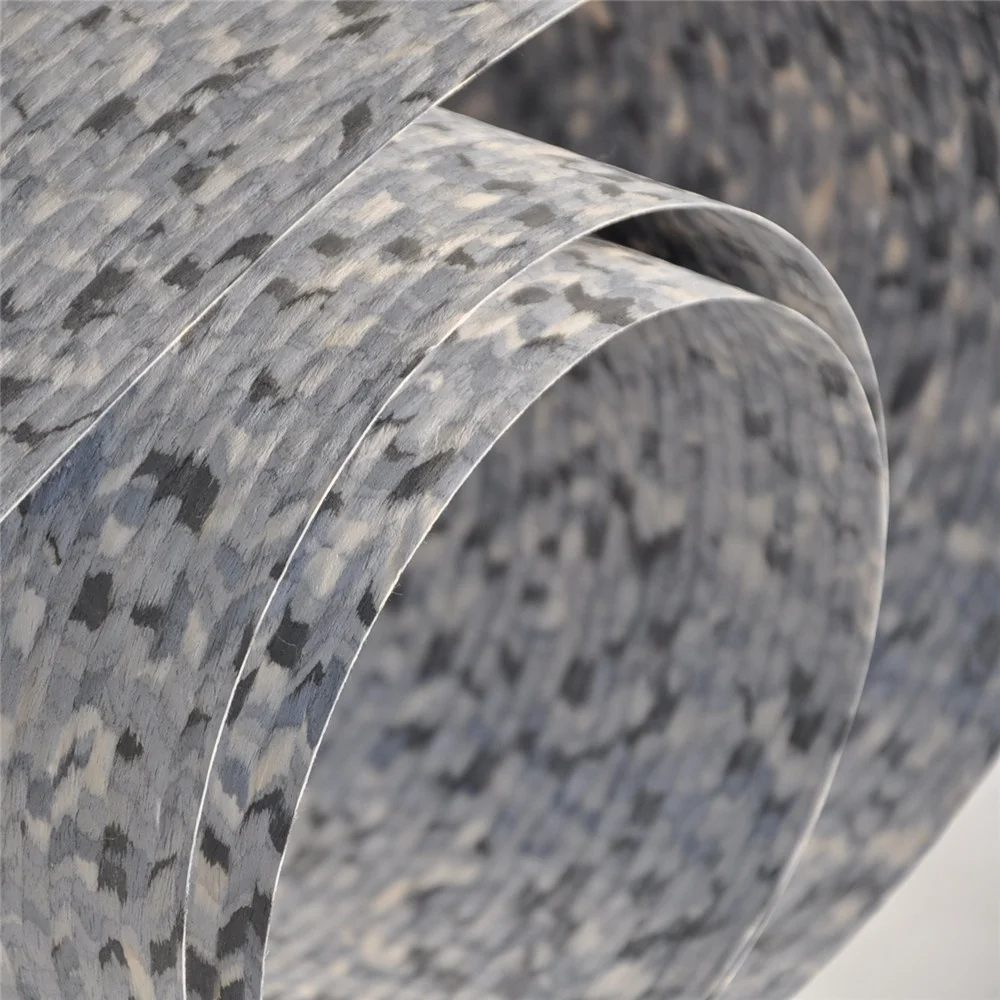 Greenland New Design Spot Supplies 2 Sheets 2500*600*0.40MM Geometric Lattice Panel Veneer Engineered Wood White and Grey Veneer