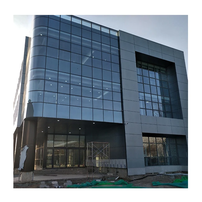 Double triple glazed glass panel curtain wall aluminum frame low e tempered insulated glass unit for building facade