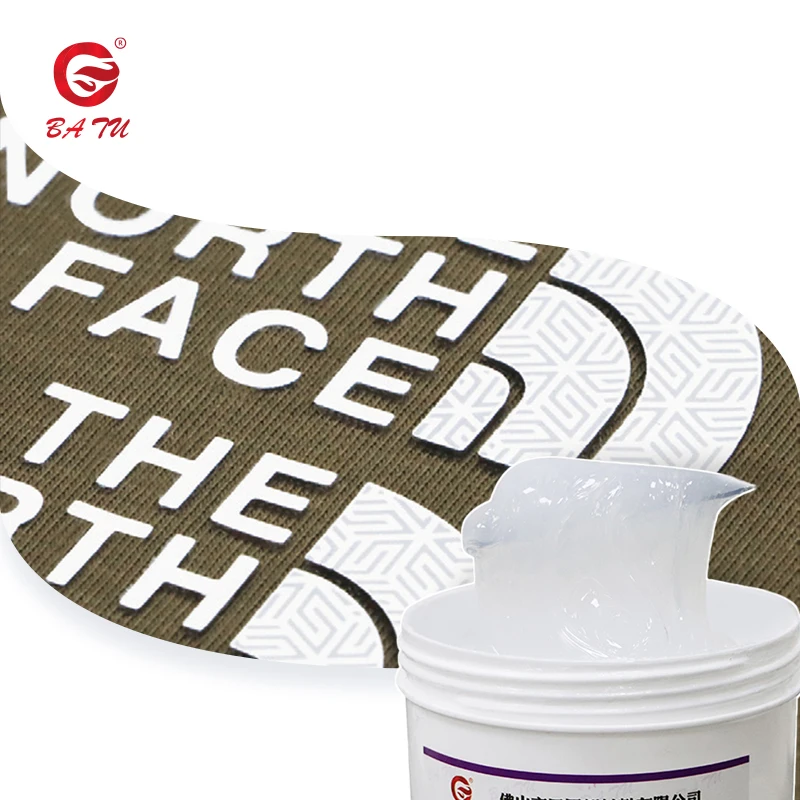 Factory Made Liquid Silicone Ink For Clothing Label Anti-slip Screen Printing/silicone Printing