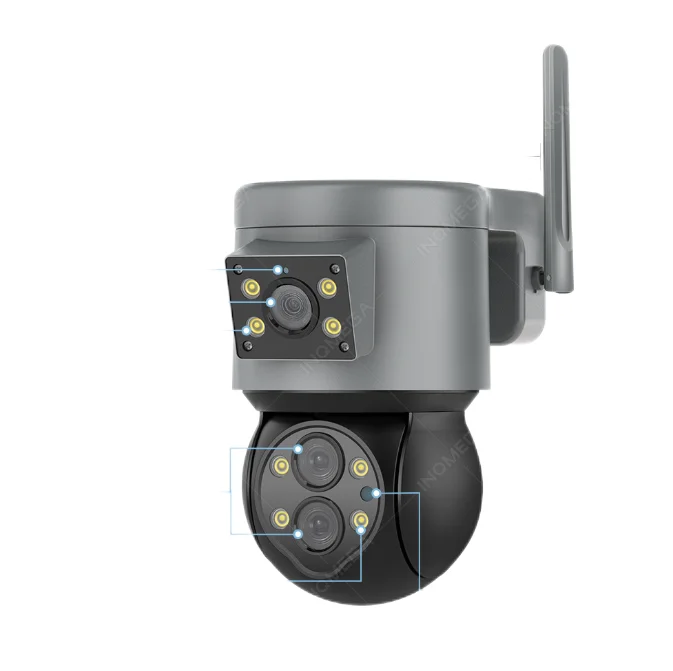 2022 newest  IP44 1080P 2.8/6/16mm tenfold focal length sensor motion LED three cameras with sensor for monitoring home