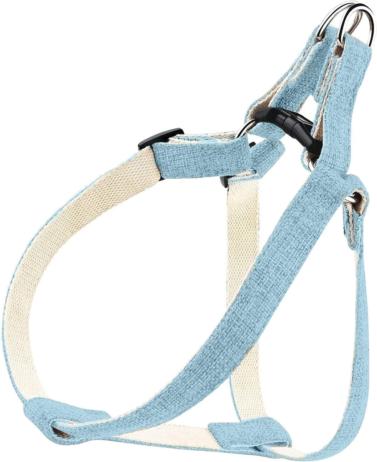 SinSky Plain Color Eco-friendly Organic Hemp Pet Leash Dog Collar Set Lead With Matching and Harness